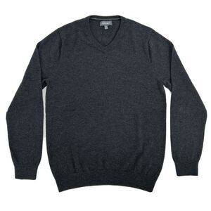 Bonobos Sweater Men's Large Black Slim Extra Fine Merino Wool‎ Stretch Pullover
